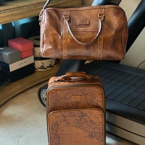 Patricia Nash Map 22” Suitcase & Weekender Bag